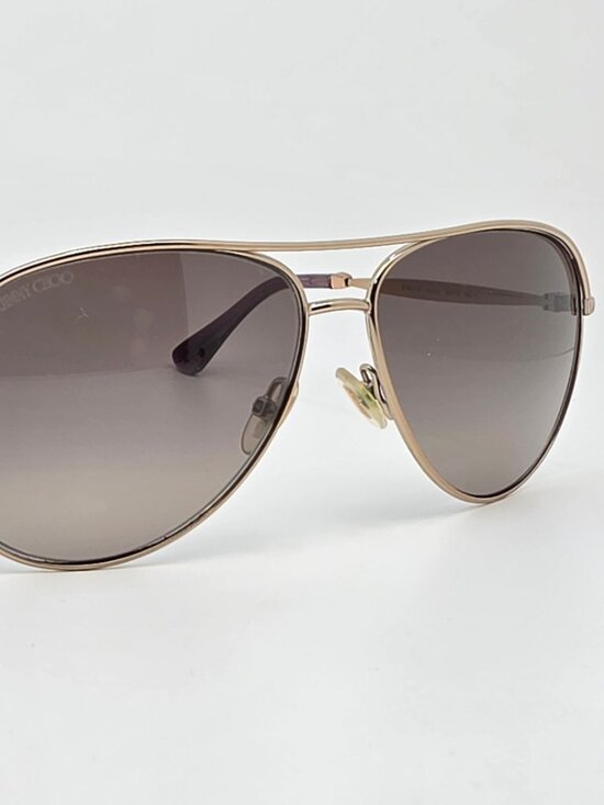 Jimmy Choo Jewly Gold Violet Frame Violet Gradient Lens Aviator Sunglasses Italy main image 4
